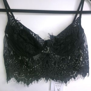 Black Lace Bralette BNWT